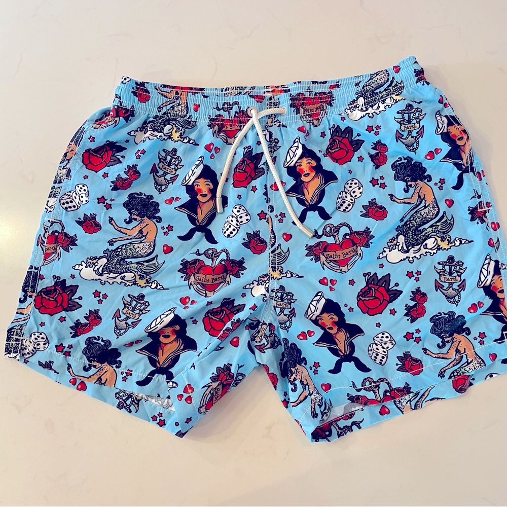 NWOT MC2 Saint Barth Lighting  life of a sailor Men’s Slim-Fit Swim Short